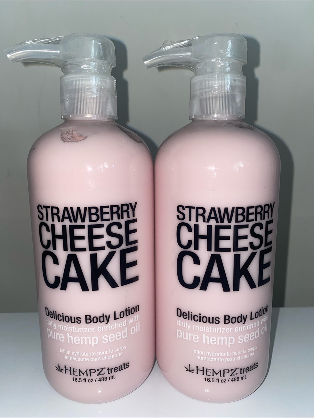 HEMPZ Strawberry Cheesecake Body Lotion X2 Full size Bottles